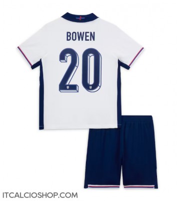 Inghilterra Jarrod Bowen #20 Prima Maglia Bambino Europei 2024 Manica Corta (+ Pantaloni corti)